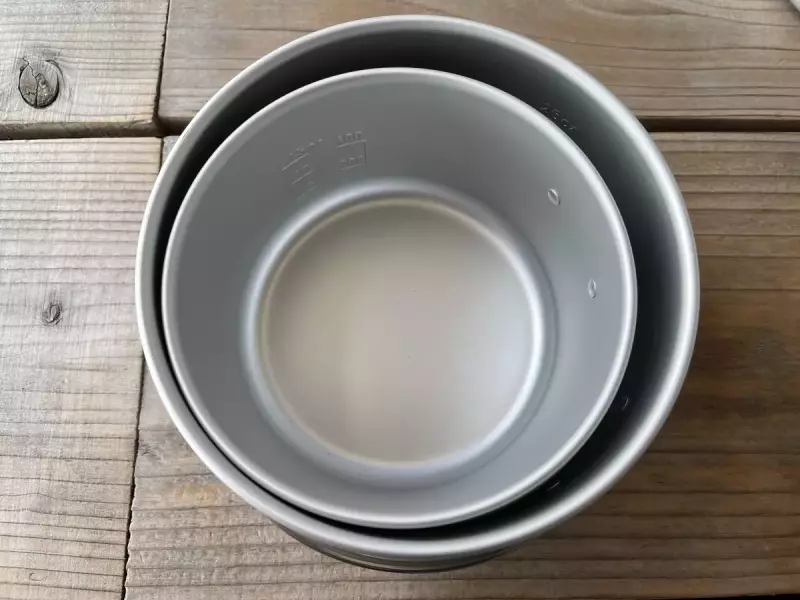 アルミパーソナルクッカーセットをスタッキング