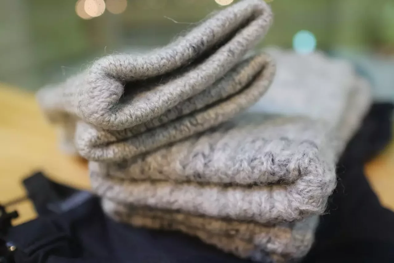 メリノウールのグローブ