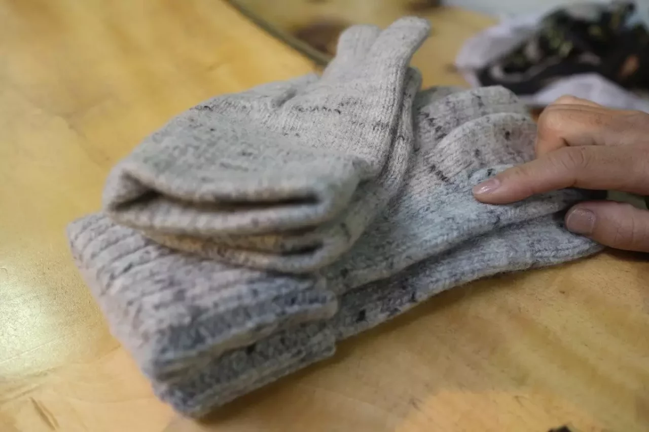 メリノウールのグローブ