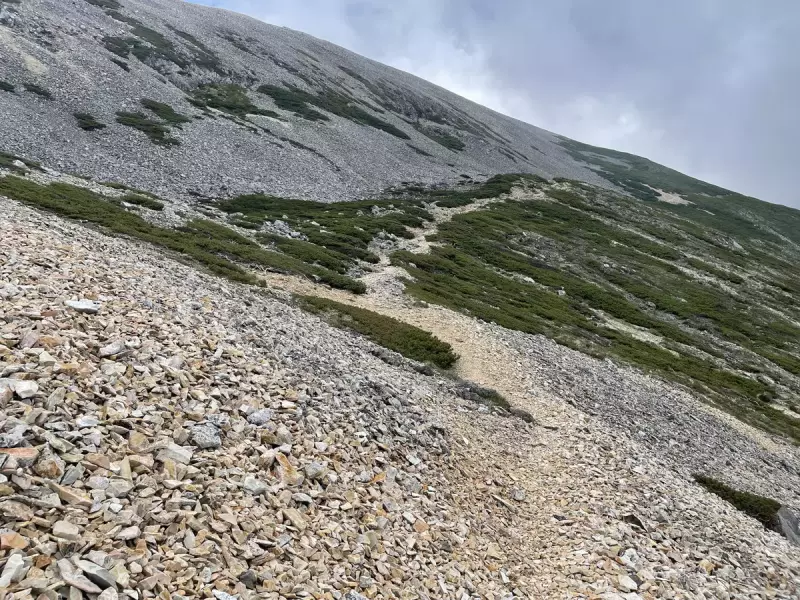 白馬岳から白馬三山への道のり