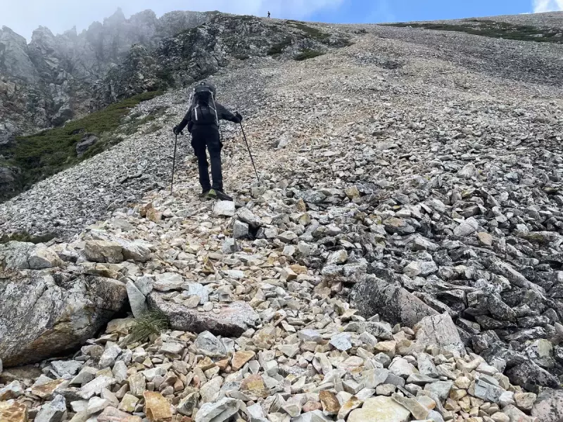 白馬岳から白馬三山への道のり