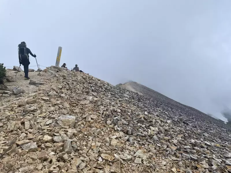 白馬岳から白馬三山への道のり