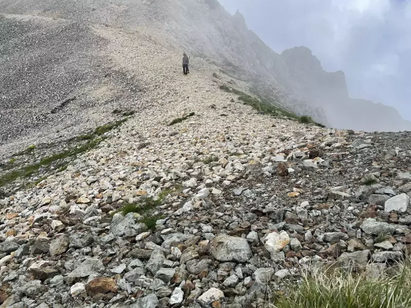 白馬岳から白馬三山への道のり