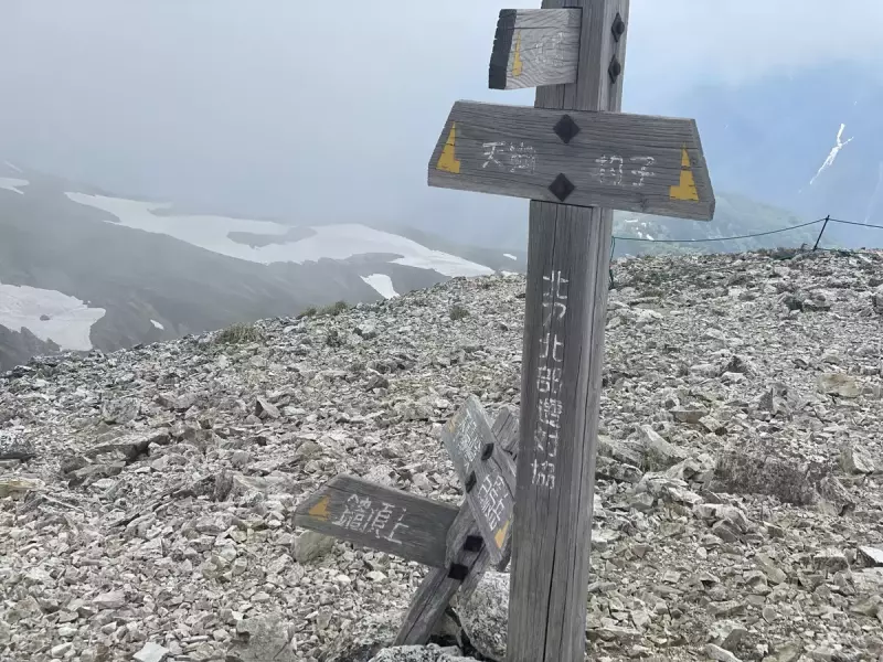 白馬岳から白馬三山への道のり