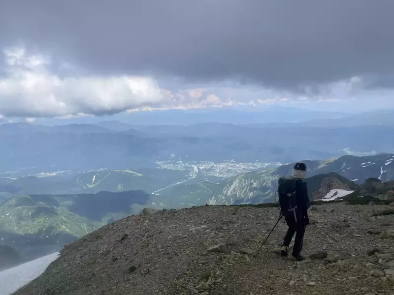 白馬岳から白馬三山への道のり