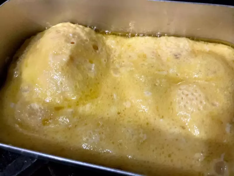 蓋を開けたらふわふわ卵