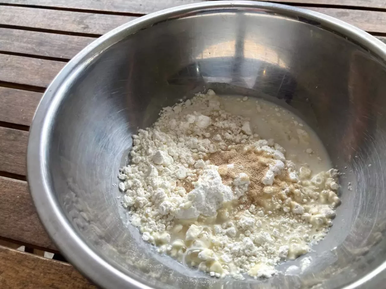 バター以外を混ぜてこねる