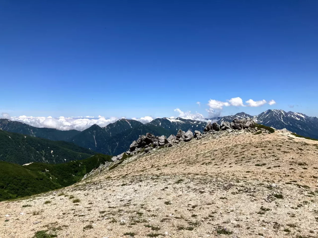 裏銀座の山々と景色の変化