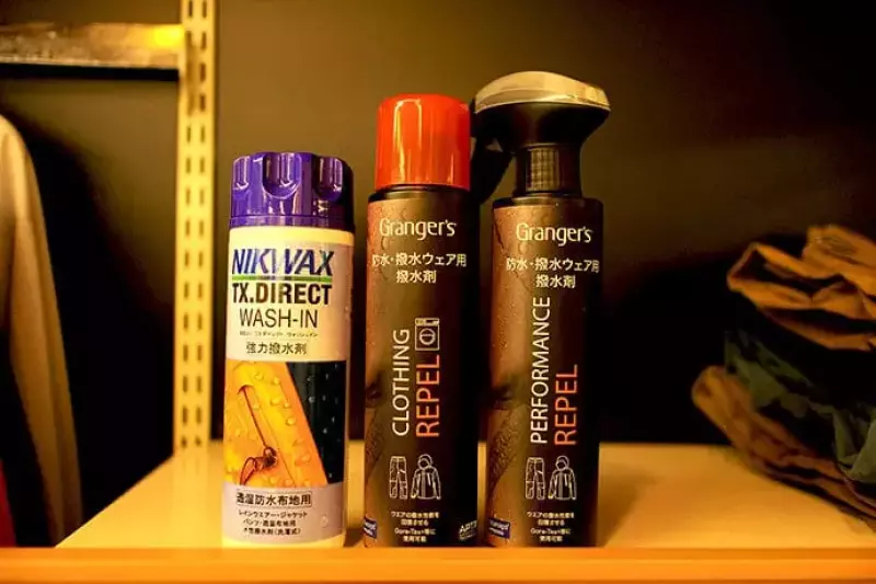 ウェアの撥水復活での撥水剤