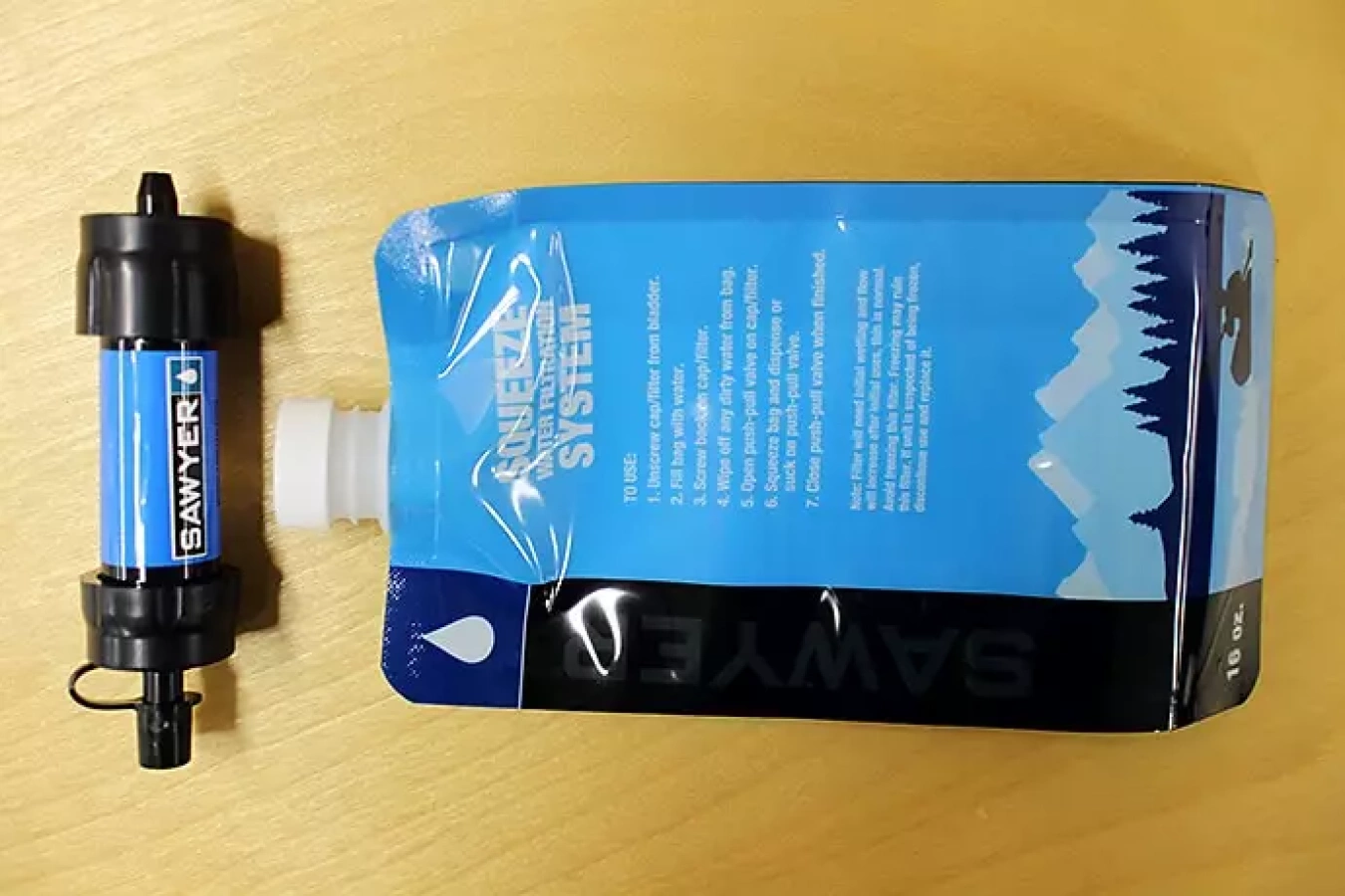 ソーヤー スクィーズフィルター エマージェンシーにも活用する携帯浄水器