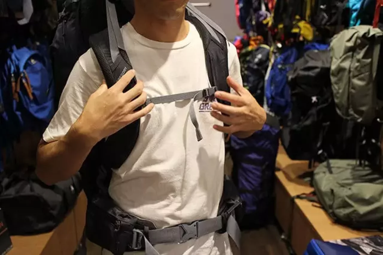 グレゴリーのバックパックにおけるフィッティング