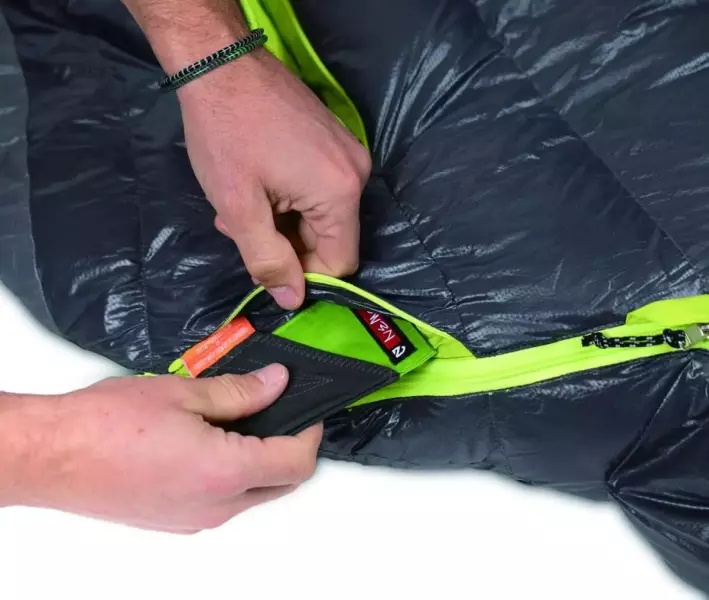 小物を収納するファスナー付きポケット