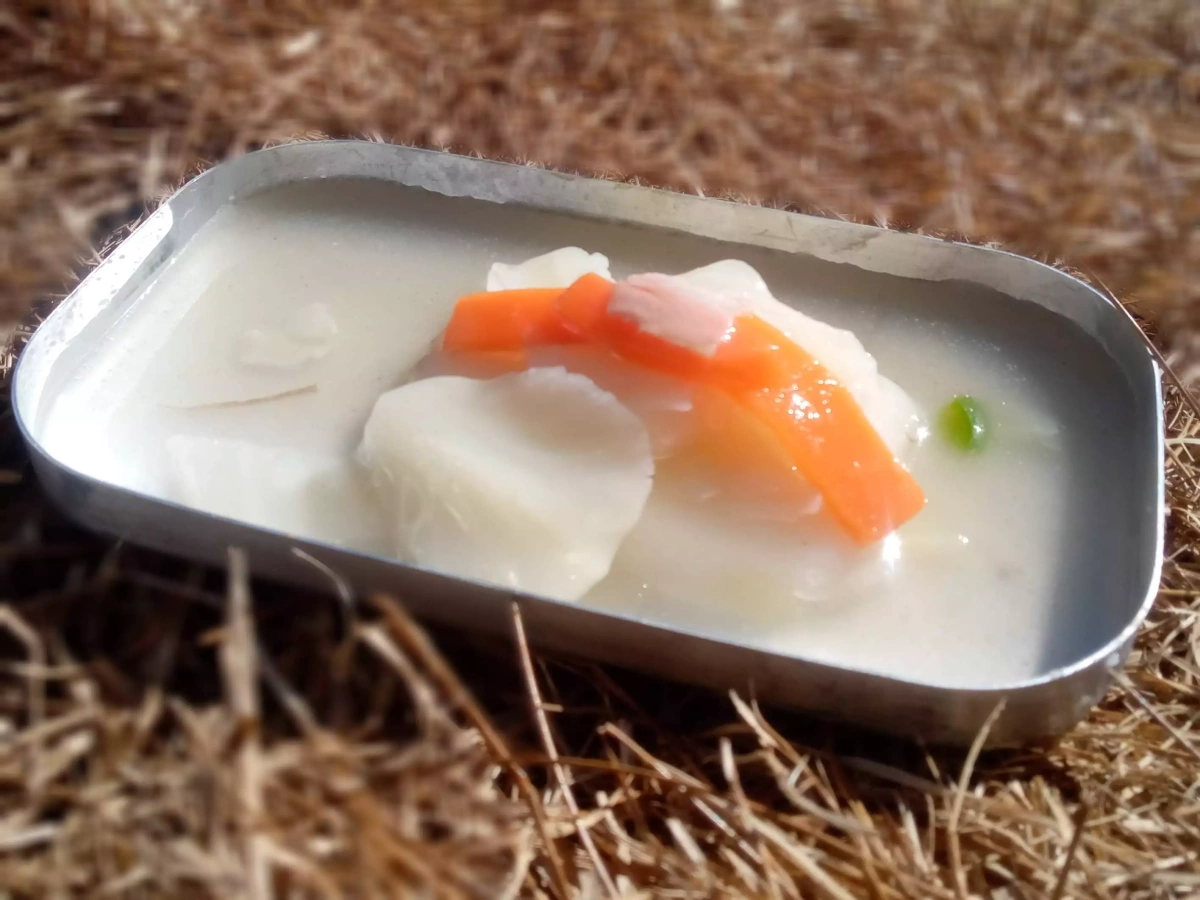 メスティン山ごはんレシピ-餅あんかけ