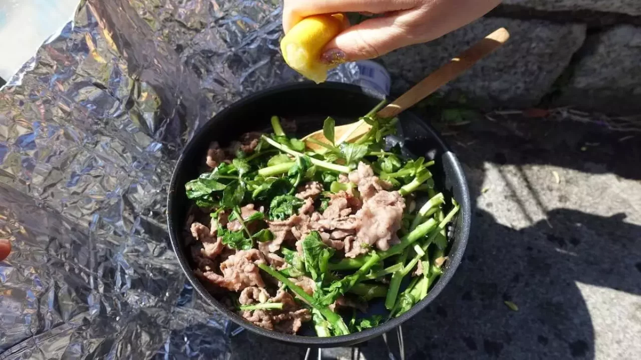 山ごはん「牛肉のレモンあえ」
