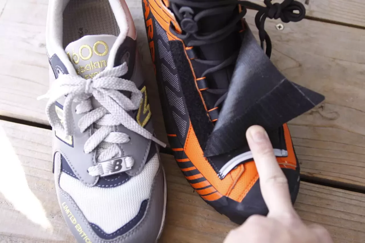 登山靴とスニーカの違い④通気性と防塵性を備えたアッパー