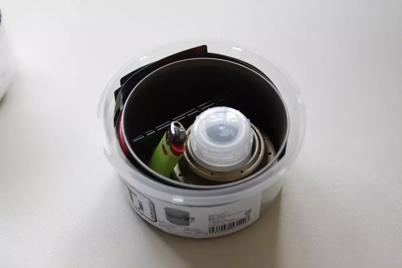 Tiフーボーと風防ケースとクッカーのスタッキング方法