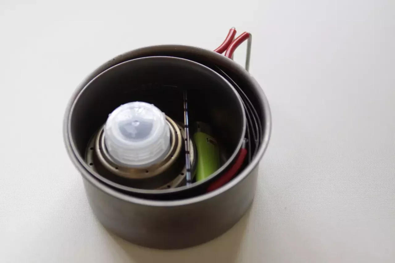 Tiフーボーと風防ケースとクッカーのスタッキング方法