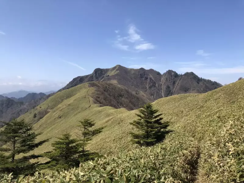 伊予富士へ向かう縦走路