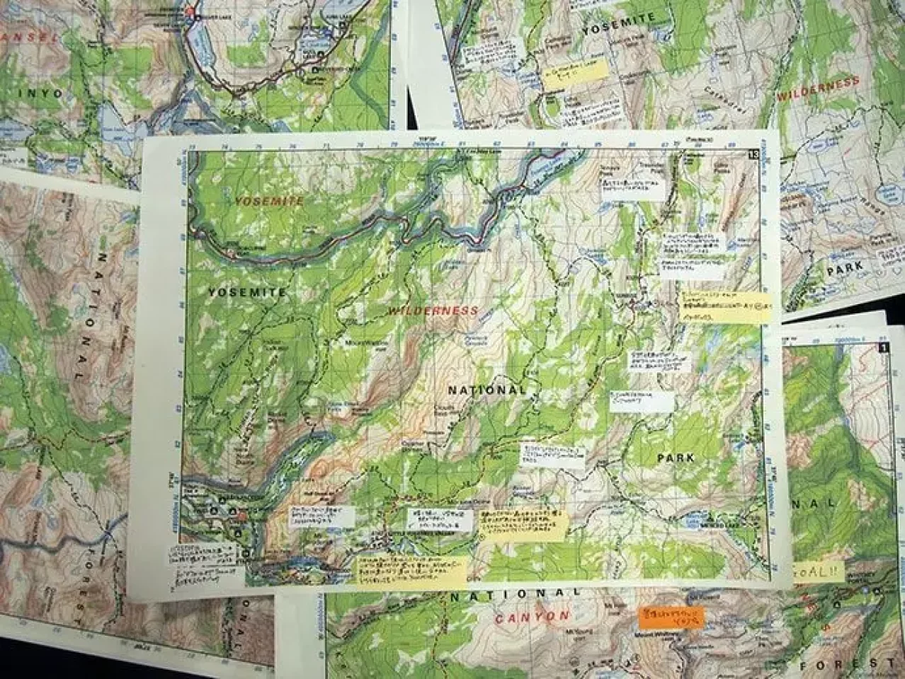 ジョンミューアトレイルのマップ