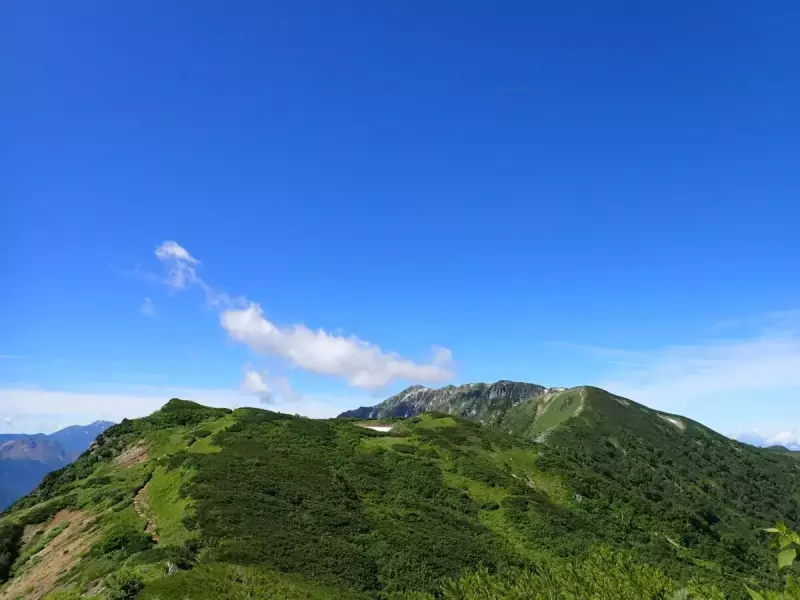 双六岳 登山 登山道 眺望