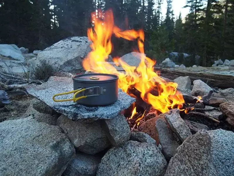 ロングトレイル ジョンミューアトレイルでの焚き火