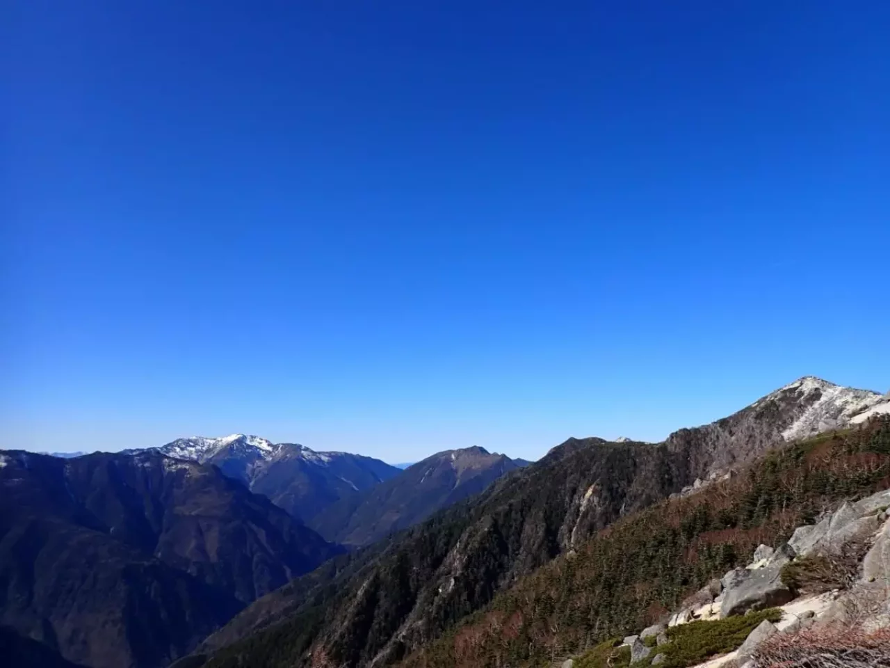 鳳凰三山 南アルプス 登山 観音岳 登山道 眺望
