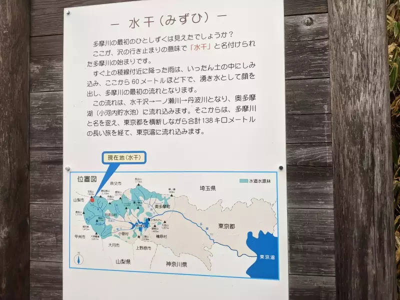 笠取山の登山 水干