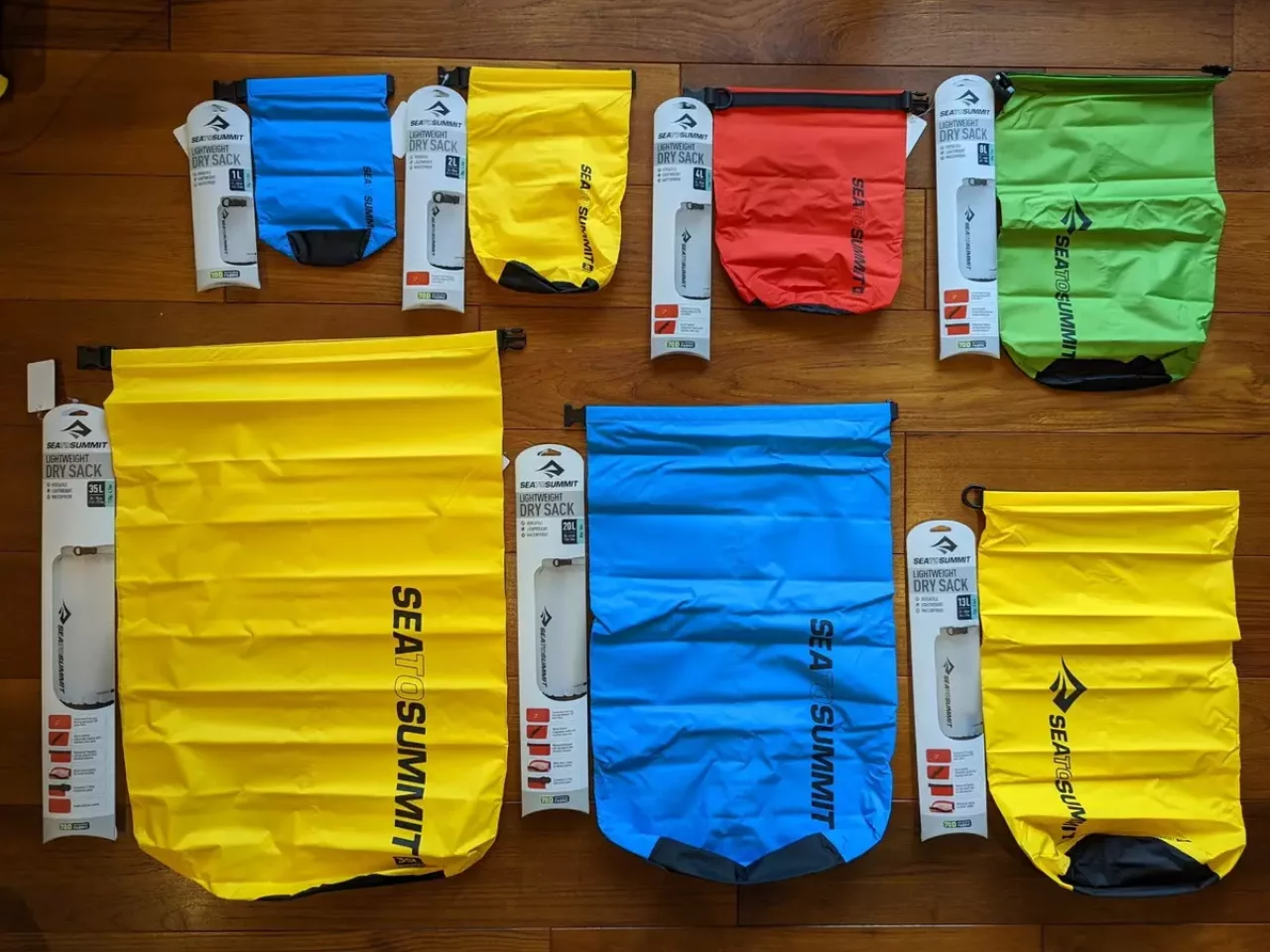 グルーピングしたら正しいサイズのドライサックを選択