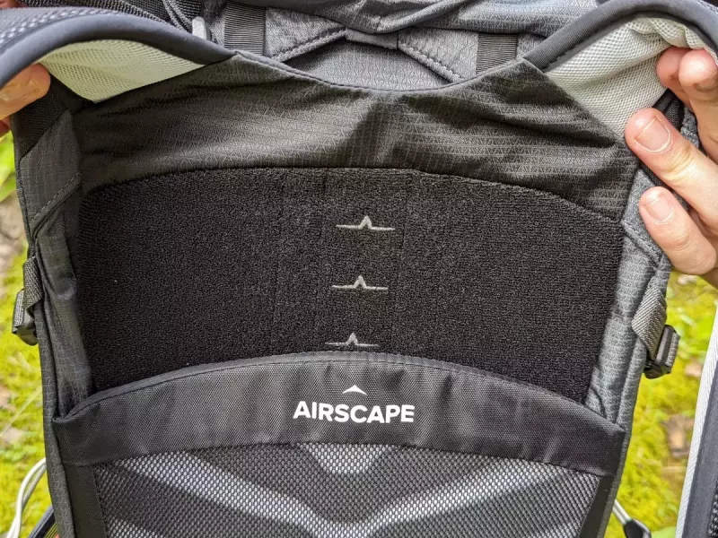 肩をしっかりと覆うショルダーベルト