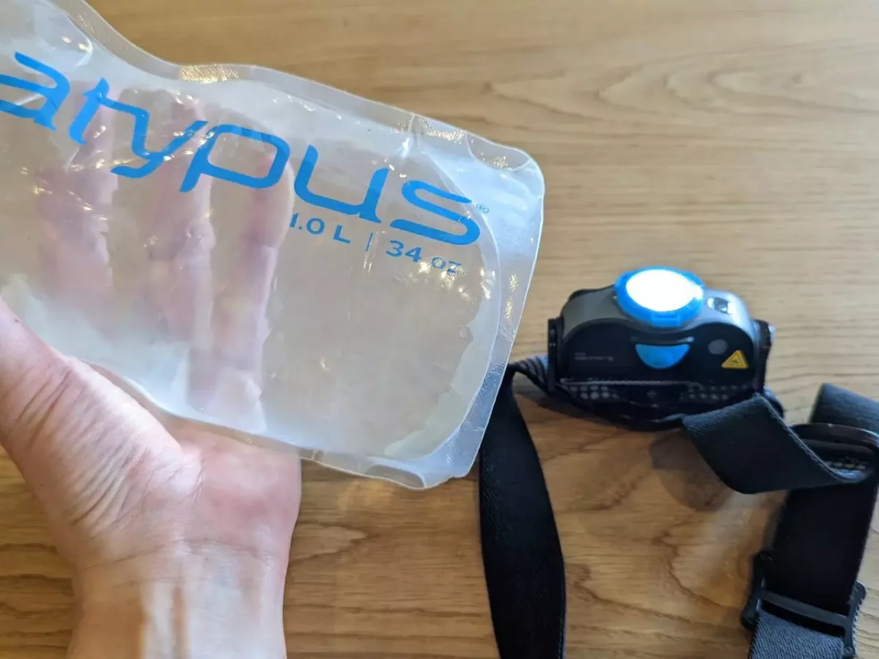 プラティパスとヘッドライトを使った簡易ランタン