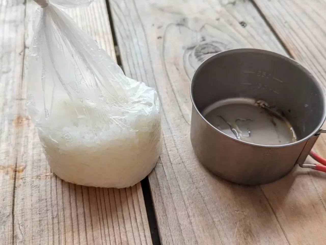 クッカーの大きさによって炊き上がりが異なる