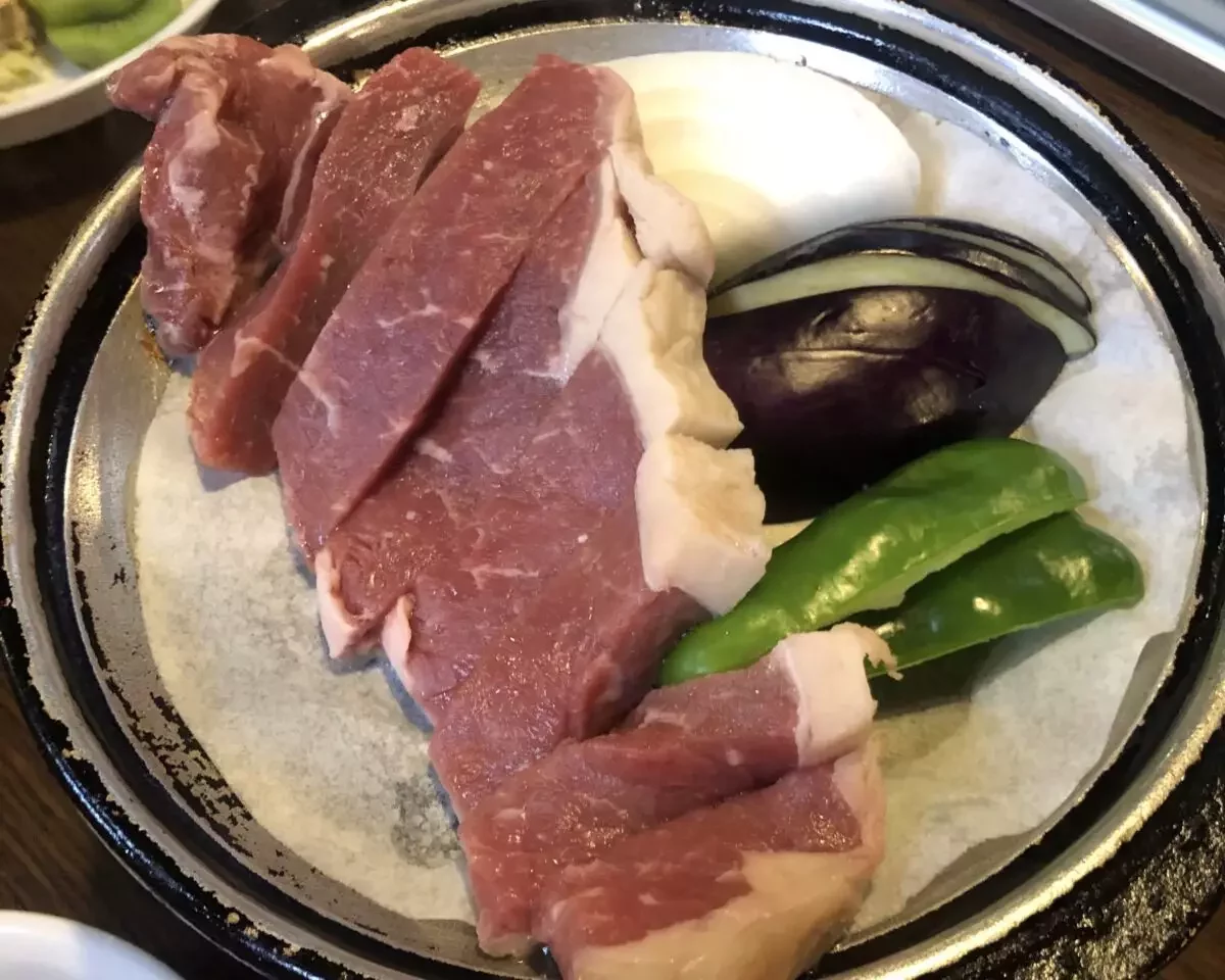 赤岳鉱泉の鉄鍋ステーキ