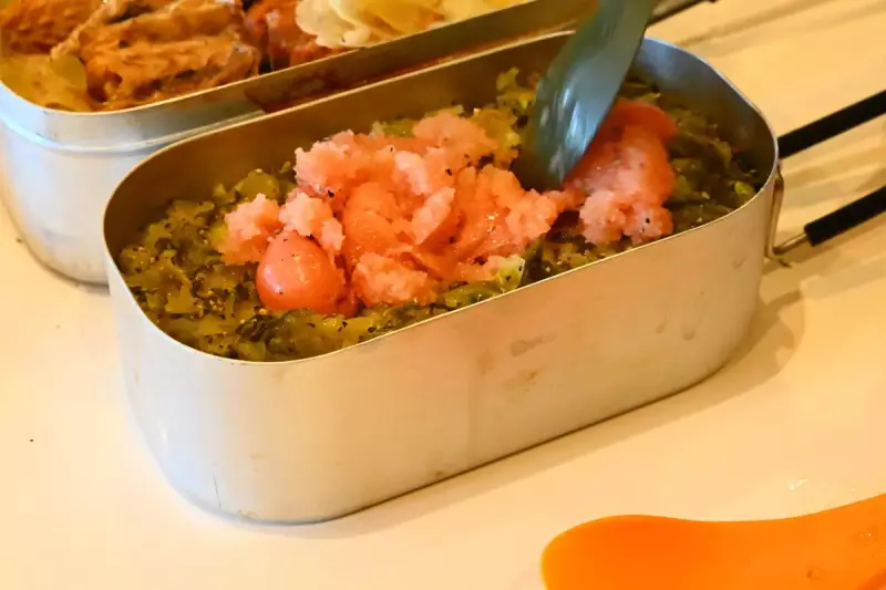 ダイソーメスティンレシピ 炊き込みご飯 完成