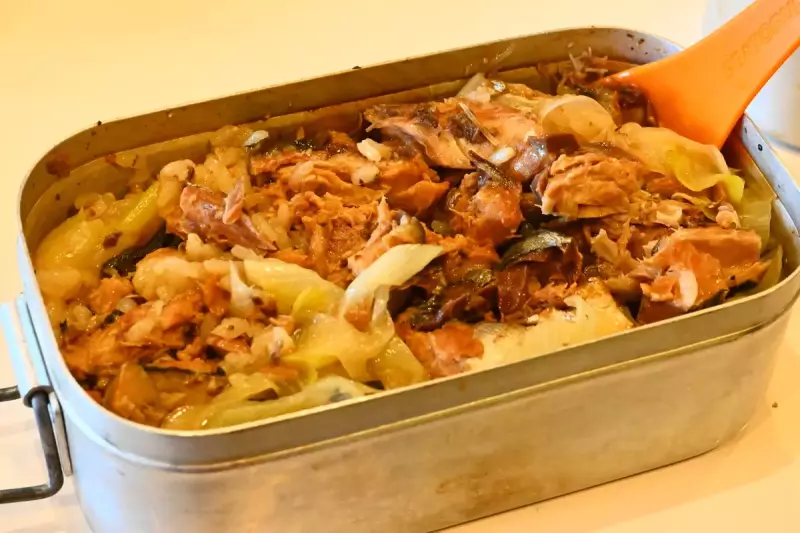 メスティンレシピ 缶詰 炊き込みご飯 完成