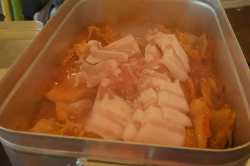 ラージメスティン山ごはんレシピ−キムチ鍋 レシピ3