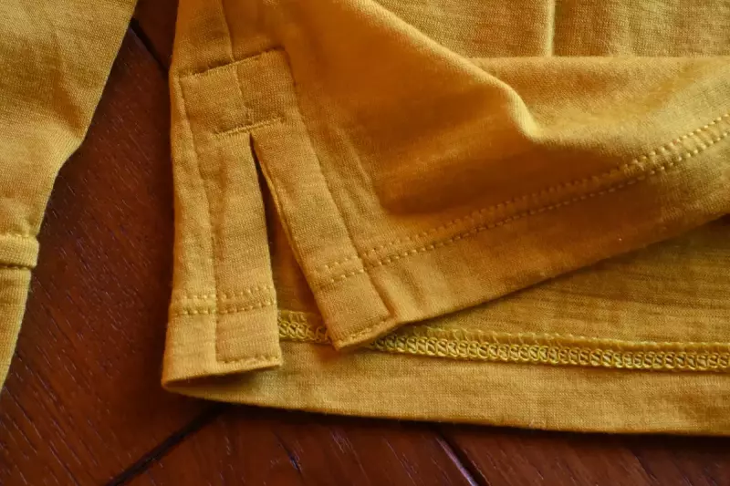 パタゴニアのロングスリーブ・キャプリーン・クール・メリノ スリット