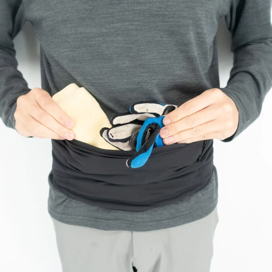 冬の登山・トレイルランニングではお腹を温めよう!「YAMATABI-ポーラテックアルファ90腹巻き」のススメ