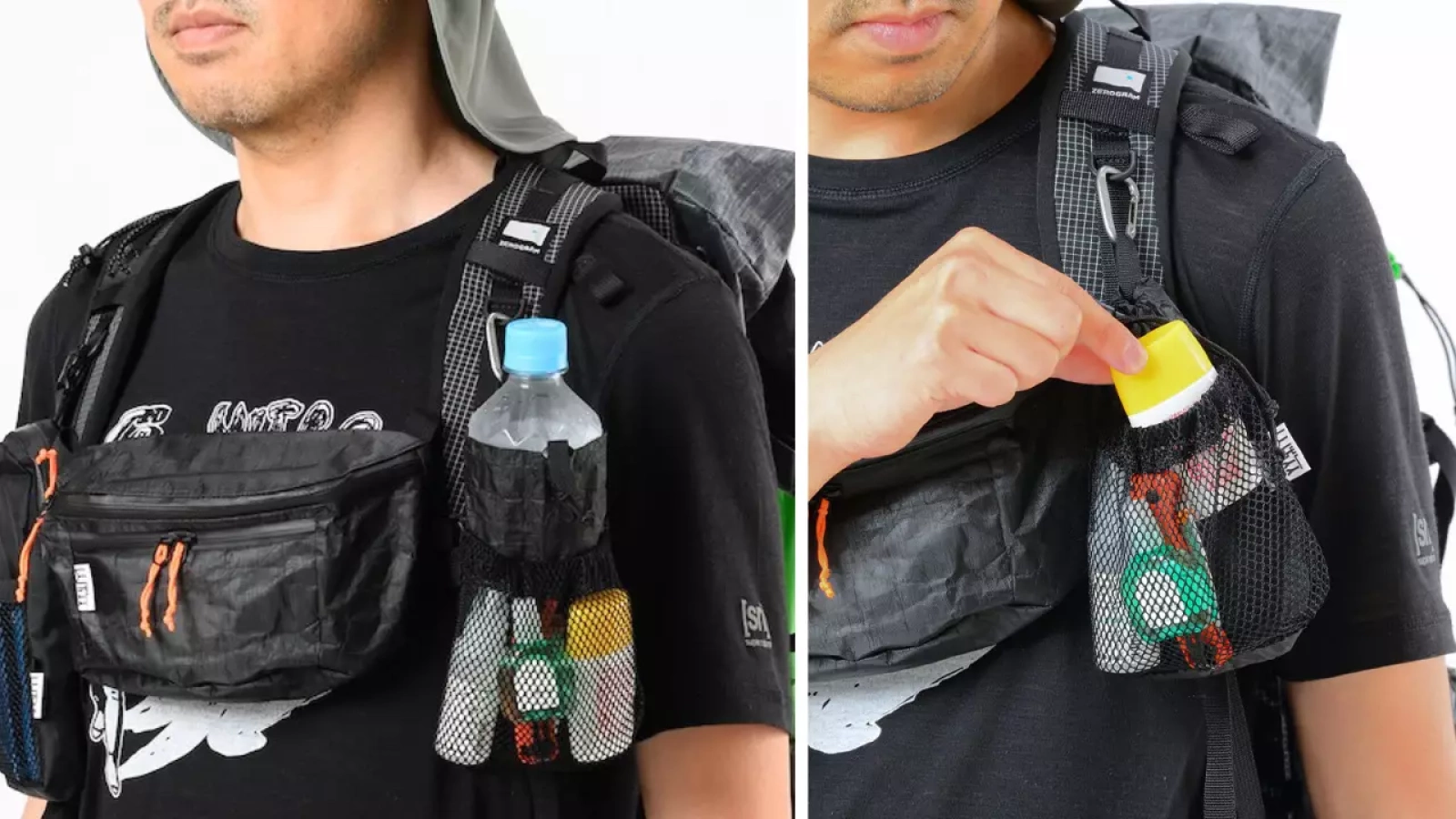 登山の小物を収納しておくのに便利な山旅ダイニーマショルダーポケット