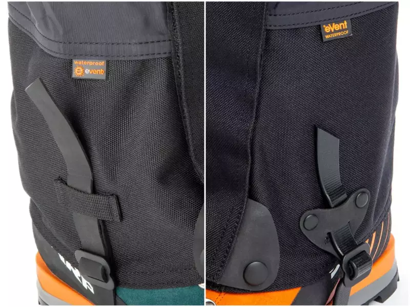 登山靴に引っ掛けるストラップは取り外しと交換が可能