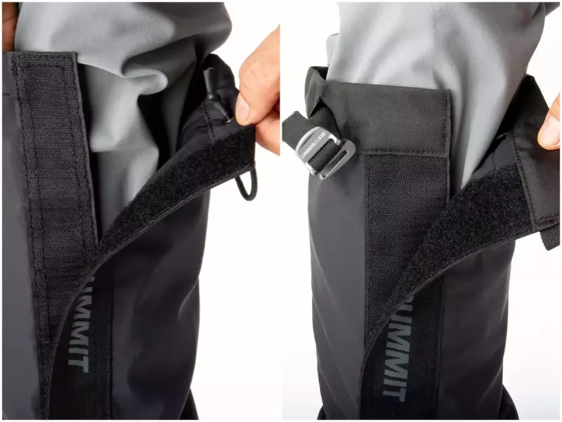 フロントの面ファスナーの幅が異なる-ゲイター比較