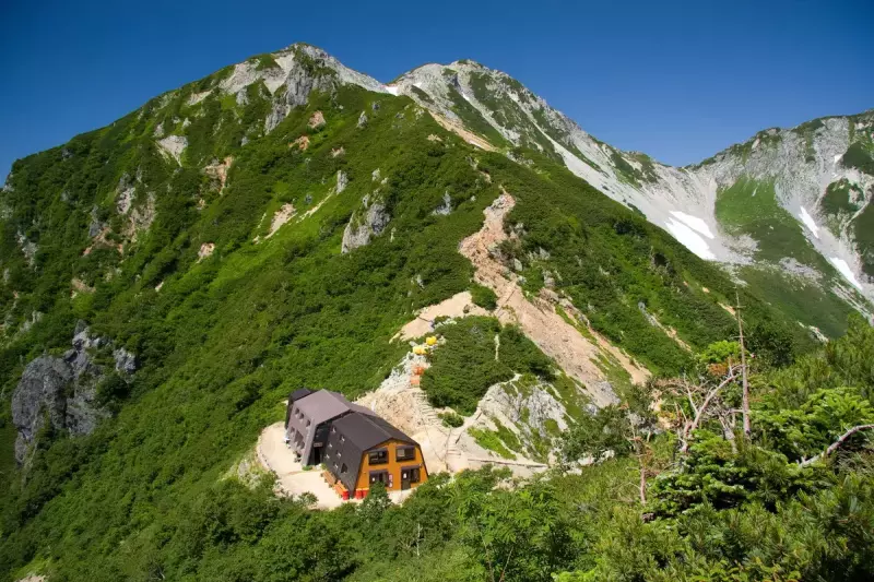 針ノ木小屋遠景