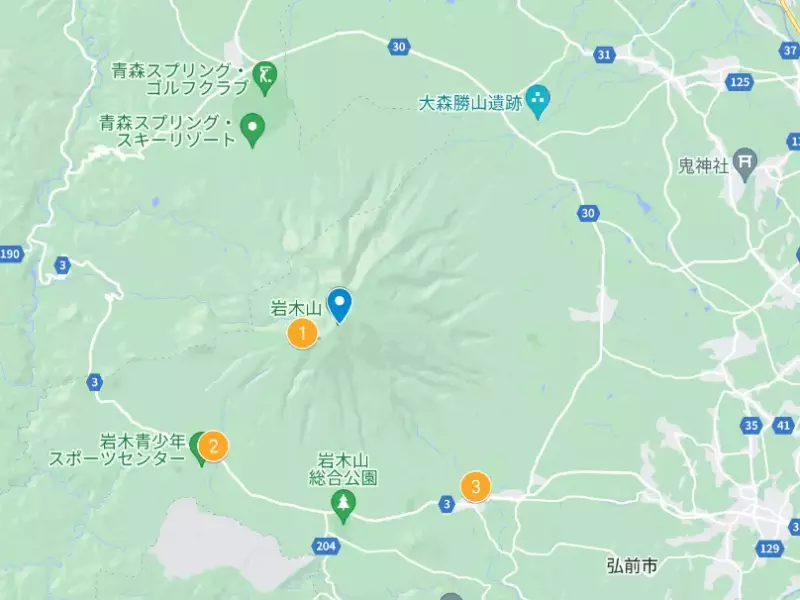 岩木山の各登山口