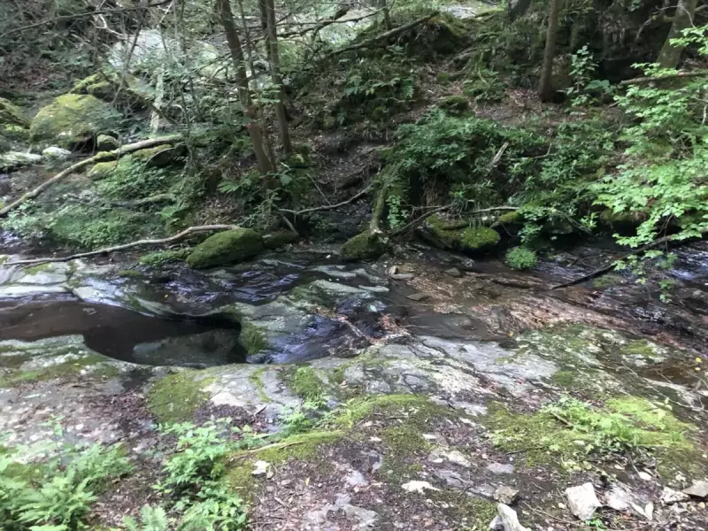平家平の登山道にある川