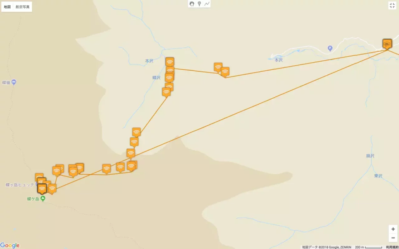 GPSメッセンジャーからの地図