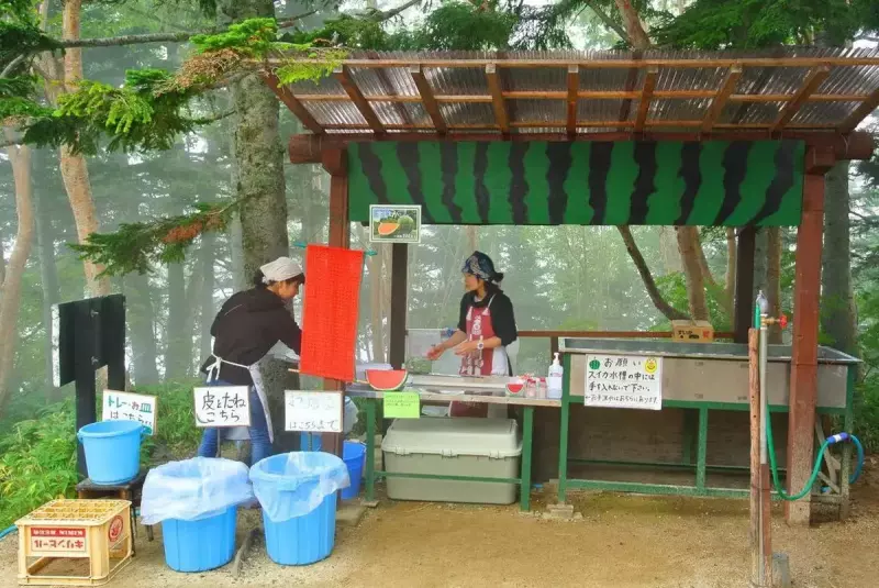 合戦小屋のスイカ売り場