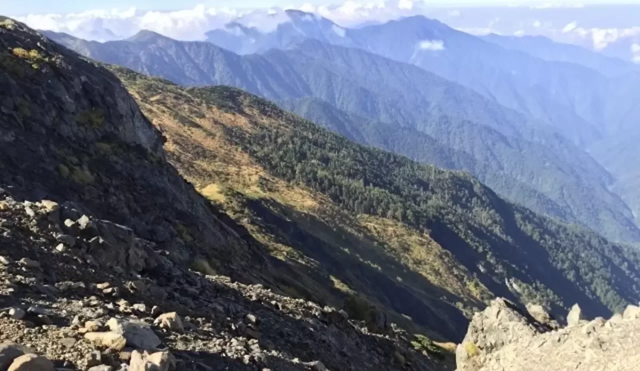 上河内岳からみた風景
