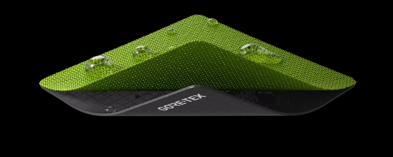 2層構造はゴアテックスメンブレンに表生地を貼ったもの