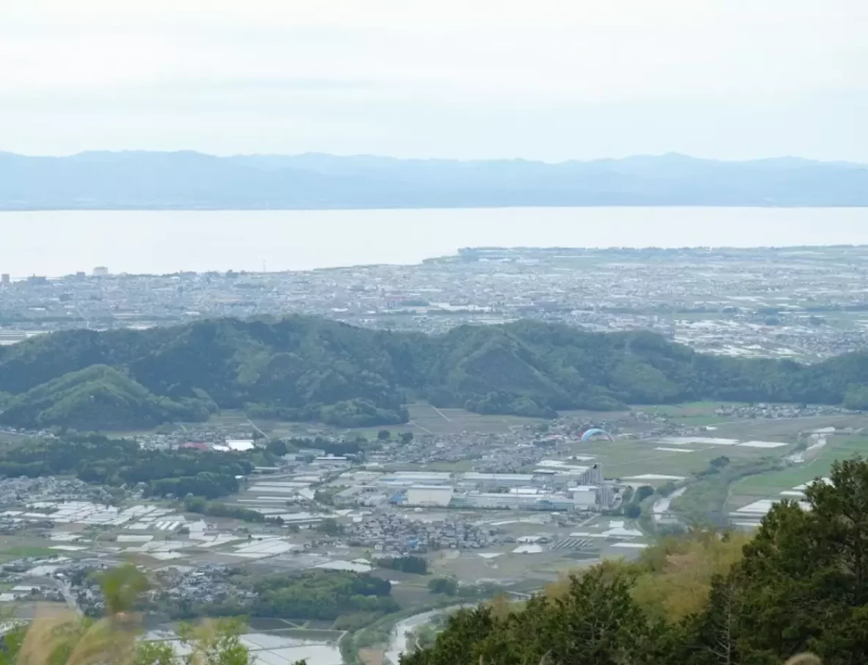 琵琶湖から町まで全てを見渡せる眺望