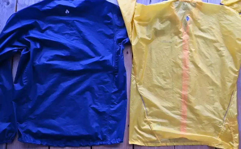 モンベルの軽量ウィンドシェル比較 シルエットの比較