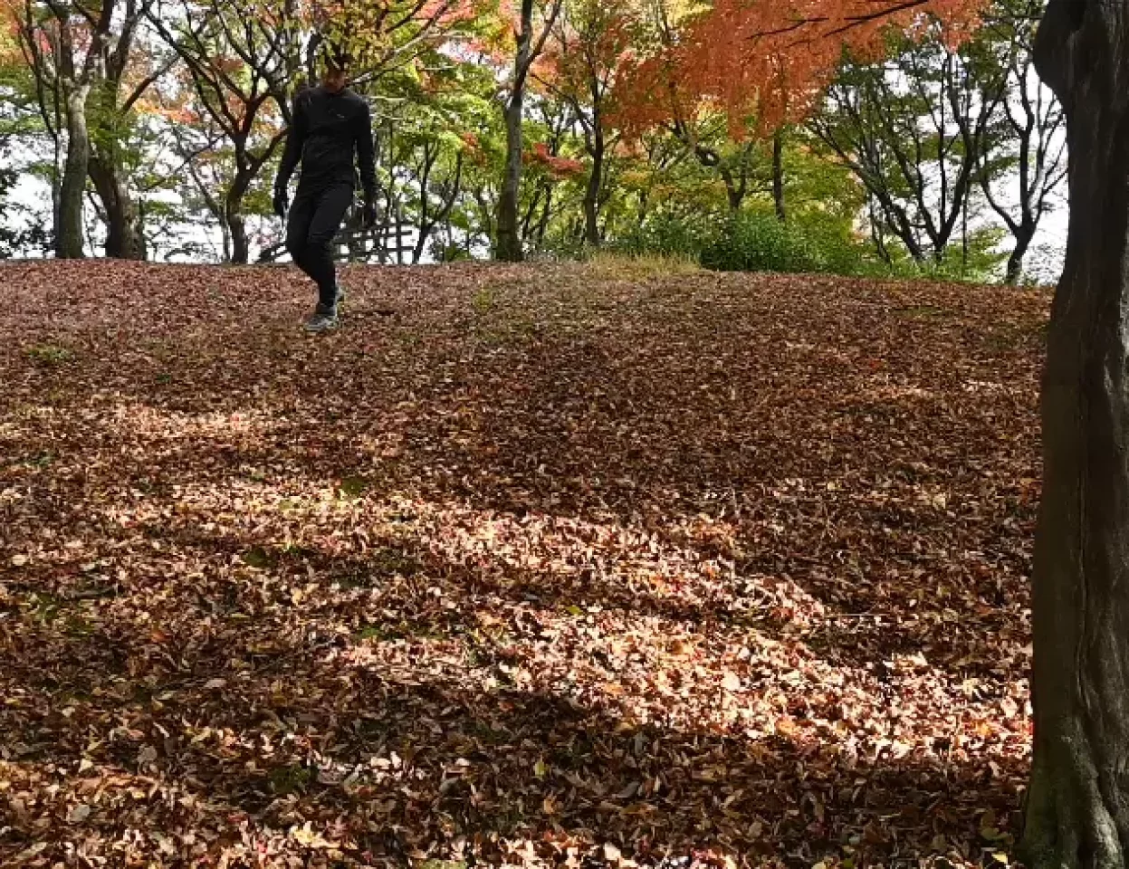 急斜面は緩斜面にして歩く